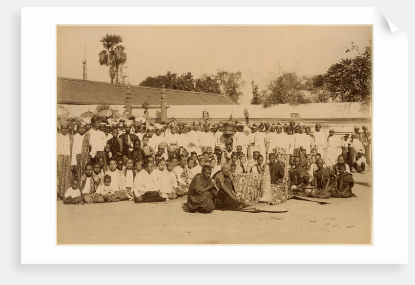 Devotions at the Arakan Pagoda, Mandalay, Burma, late 19th century by Felice Beato