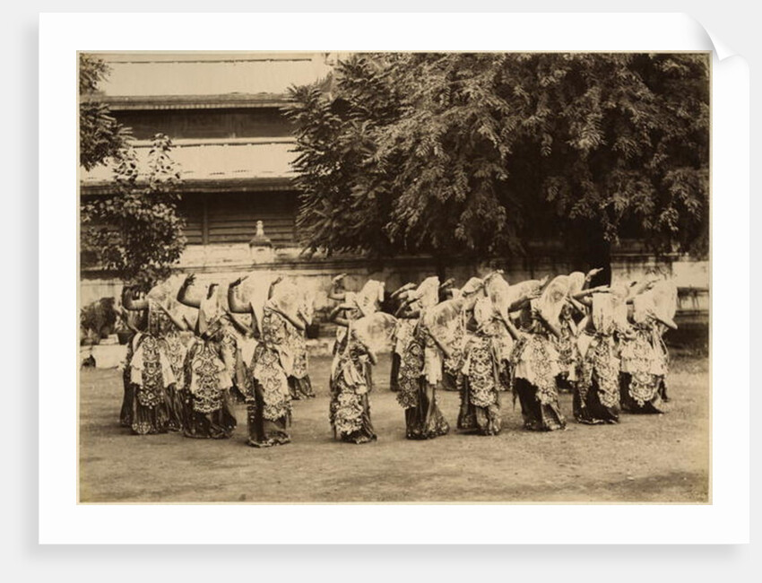 Veiled dancers at Mandalay, Burma, late 19th century by Anonymous