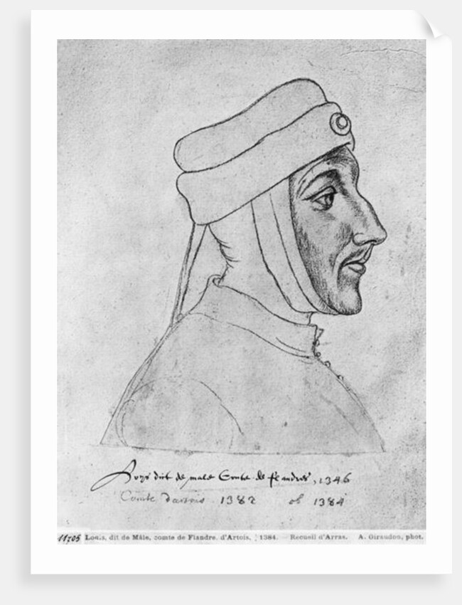 Ms 266 fol.54 Louis II of Flanders, also Louis III of Artois and Louis I of Palatine Burgundy, known as Louis of Male by Flemish School