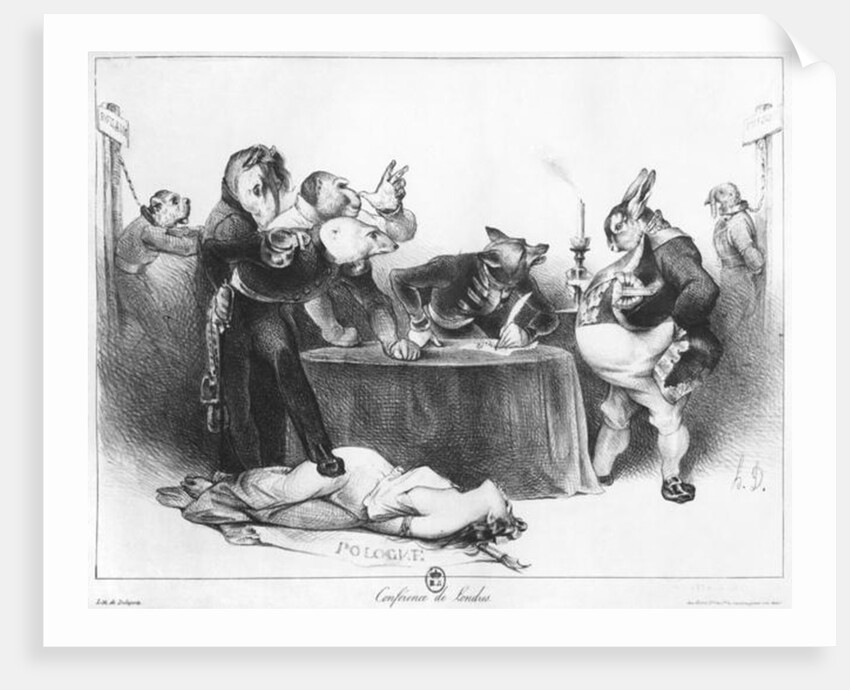The London Conference, 1832 by Honore Daumier