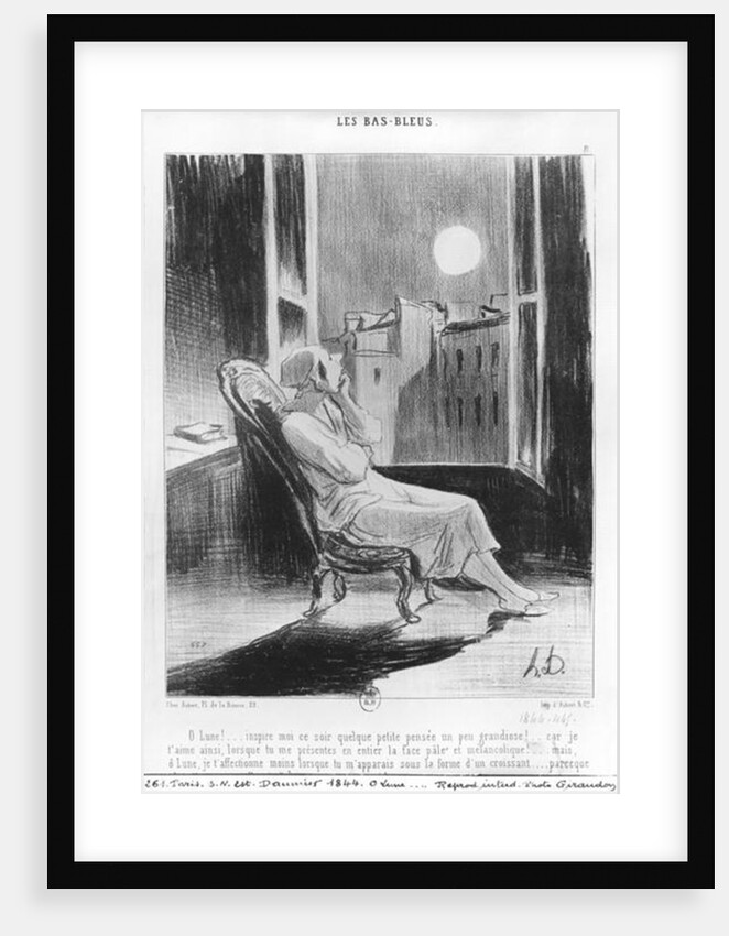 Series 'Les Bas-Bleus', O Moon!... by Honore Daumier