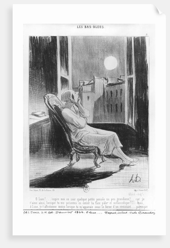 Series 'Les Bas-Bleus', O Moon!... by Honore Daumier