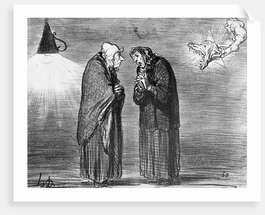 Series 'Actualites', the comet, Ah! ma pauv' madame Chaffarou by Honore Daumier