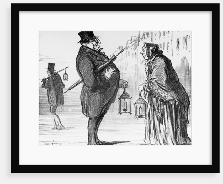 Series 'Actualites', the comet, the Parisians are taking all necessary precautions, even at mid-day, since Mr Babinet had announced that the sun might disappear by Honore Daumier