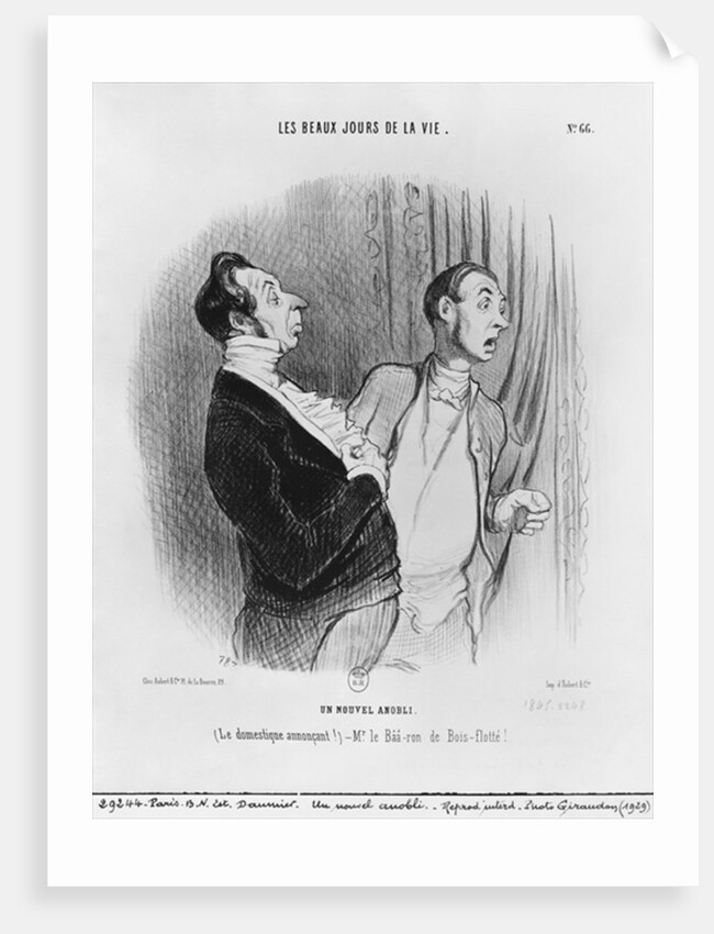 Series 'Les beaux jours de la vie', A new nobleman, plate 66 by Honore Daumier
