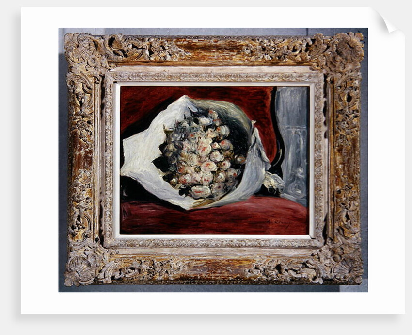 Bouquet in a theatre box, c.1878-80 by Pierre Auguste Renoir