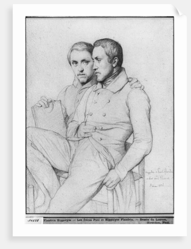 Double portrait of Hippolyte and Paul Flandrin, 1835 by Hippolyte Flandrin