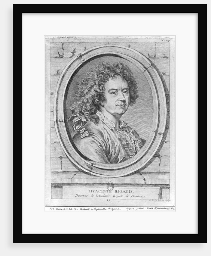 Portrait of Hyacinthe Rigaud, 1752-65 by Ange Laurent de Lalive de Jully