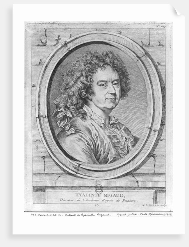 Portrait of Hyacinthe Rigaud, 1752-65 by Ange Laurent de Lalive de Jully