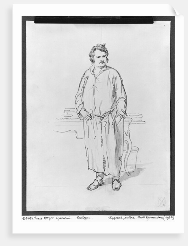 Honore de Balzac by Paul Gavarni