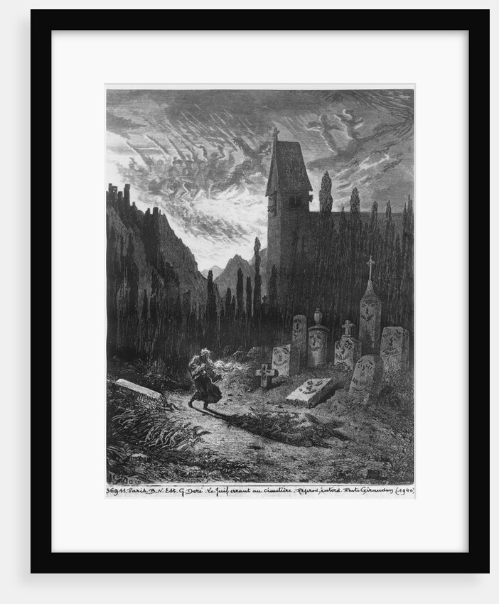 The Wandering Jew in the cemetery by Gustave Dore