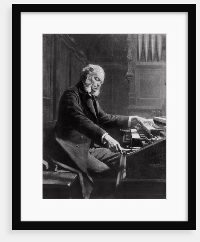 Cesar Franck at the console of the organ at St. Clotilde Basilica, Paris, 1885 by Jeanne Rongier