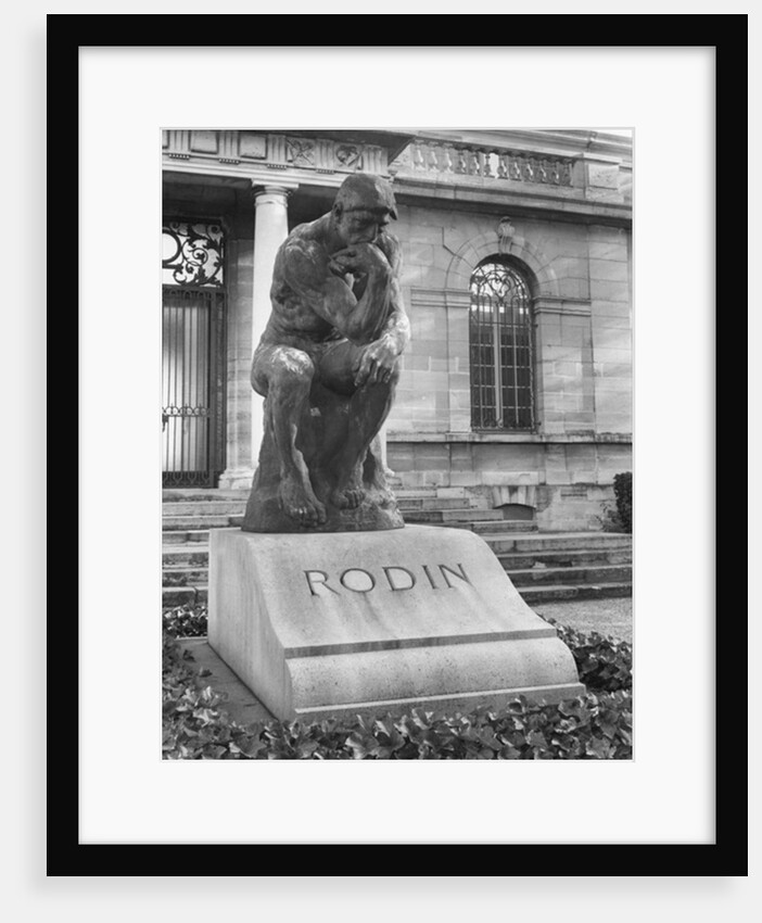 Statue of the Thinker on Auguste Rodin's tomb in the park of Villa des Brillants by Auguste Rodin