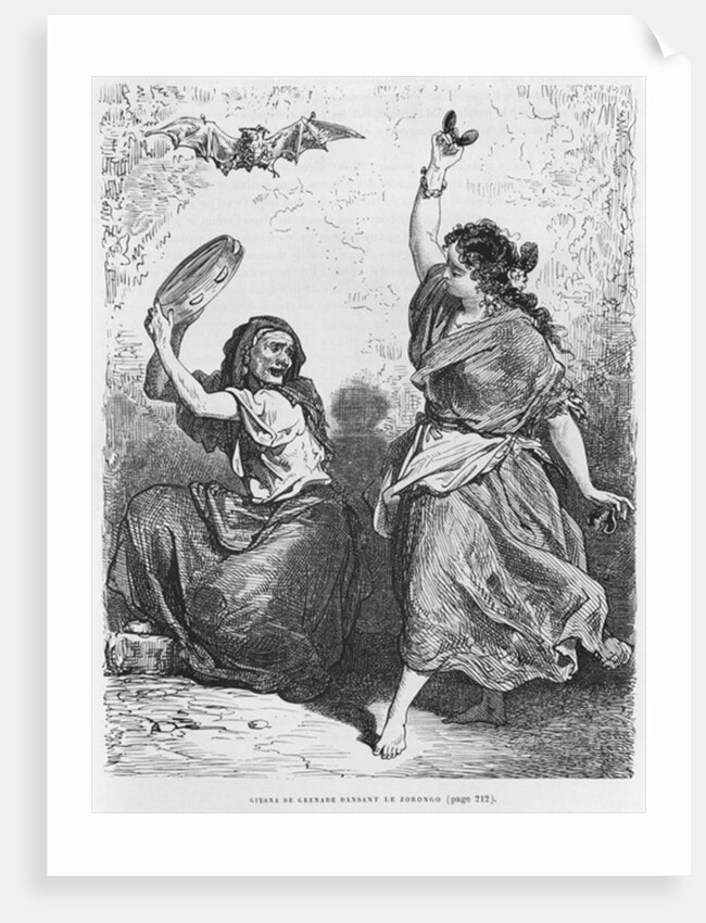 Gitana from Granada dancing the zorongo by Gustave Dore