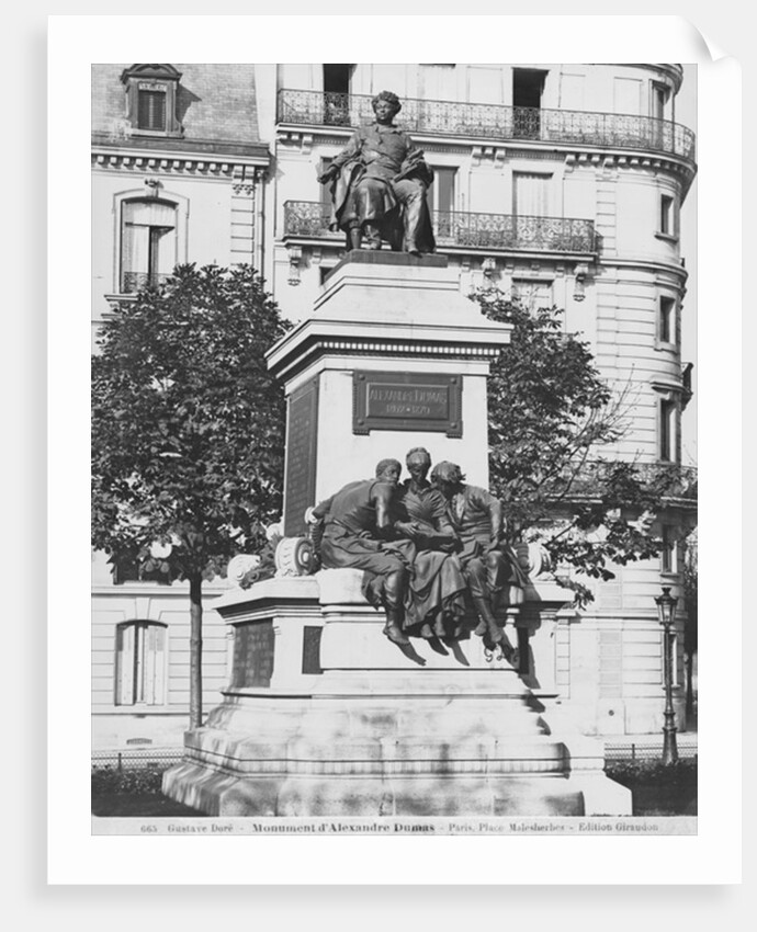 Monument to Alexandre Dumas Pere, 1883 by Gustave Dore