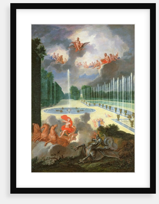 The Groves of Versailles. View of the Dragon Pool and the Pool of Neptune, with Apollo slaying Python by Jean the Younger Cotelle