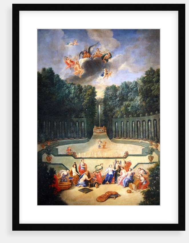 The Groves of Versailles. View of the Amphitheatre and the Water theatre with Venus surrounded by the hours in the presence of Uranus by Jean the Younger Cotelle
