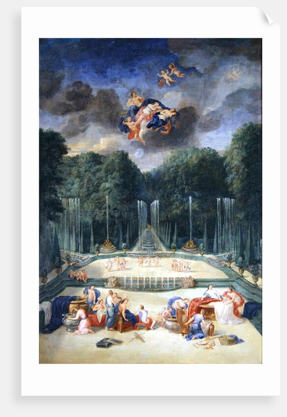 The Groves of Versailles. View of the Theatre of Water with Nymphs waiting to receive Psyche by Jean the Younger Cotelle