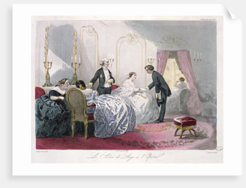 Le Salon de loge a l'Opera by Francois Claudius Compte-Calix (after)