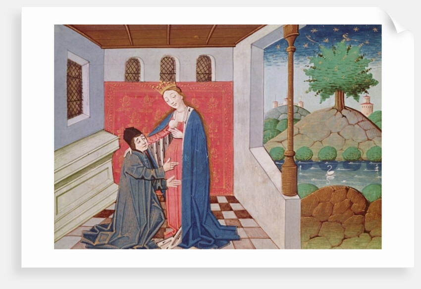 Ms 3045 fol.40v Dialogue between Boethius and Philosophy by French School