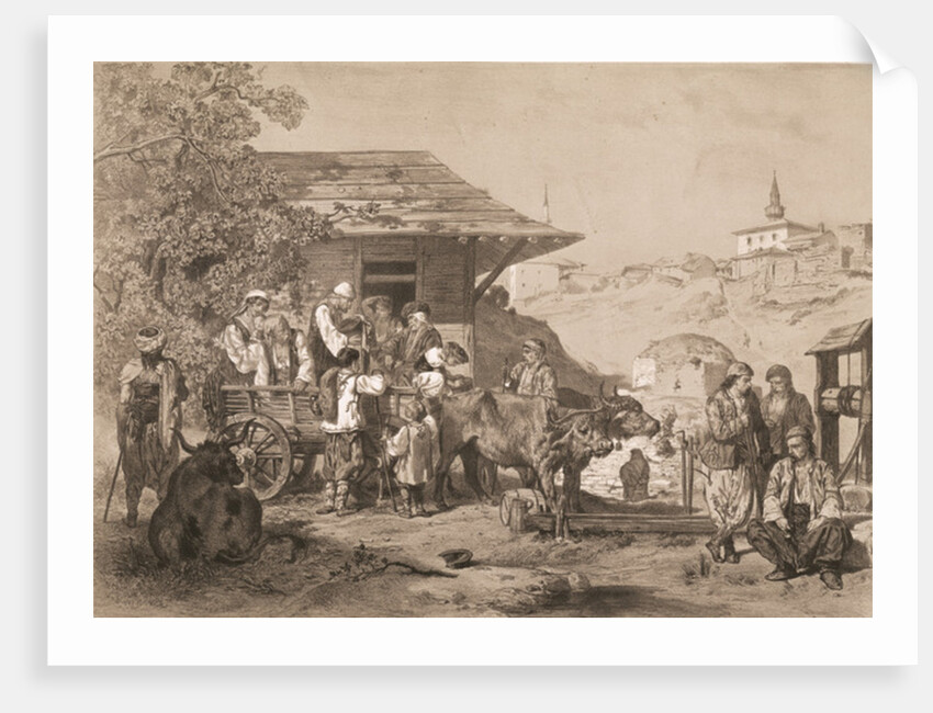 Bulgarians near Varna, printed by Lemercier, Paris by Jules Joseph Augustin Laurens