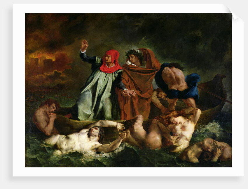 Dante and Virgil in the Underworld, 1822 by Ferdinand Victor Eugene Delacroix