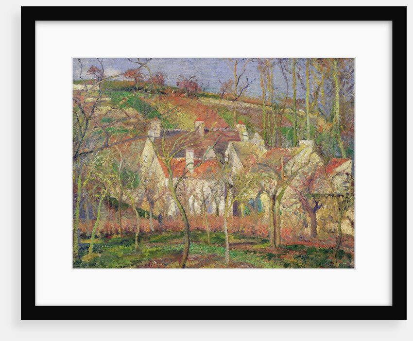 The Red Roofs, or Corner of a Village, Winter, 1877 by Camille Pissarro