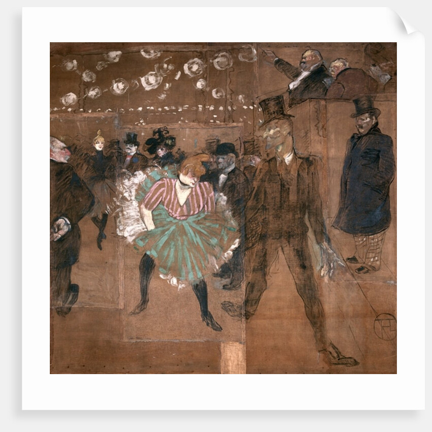 Dancing at the Moulin Rouge: La Goulue and Valentin le Desosse 1895 by Henri de Toulouse-Lautrec