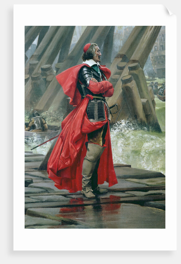 Cardinal Richelieu on the sea wall at La Rochelle, 1881 by Henri-Paul Motte