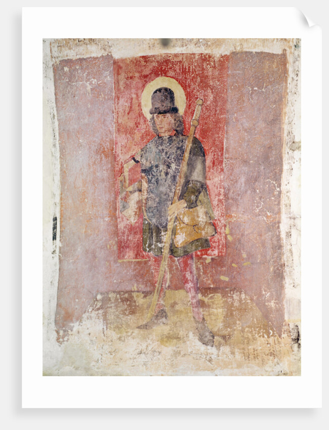 St. Brendan of Ireland, mural from the crypt, c.1480-1540 by School Flemish