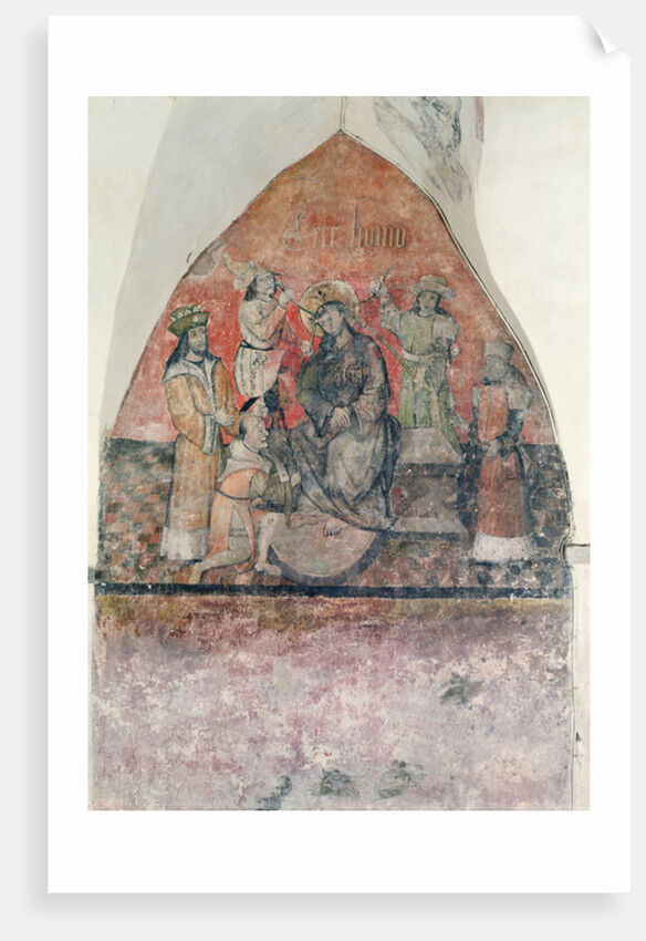 Christ being crowned with the crown of thorns, mural in the crypt, c.1480-1540 by Flemish School