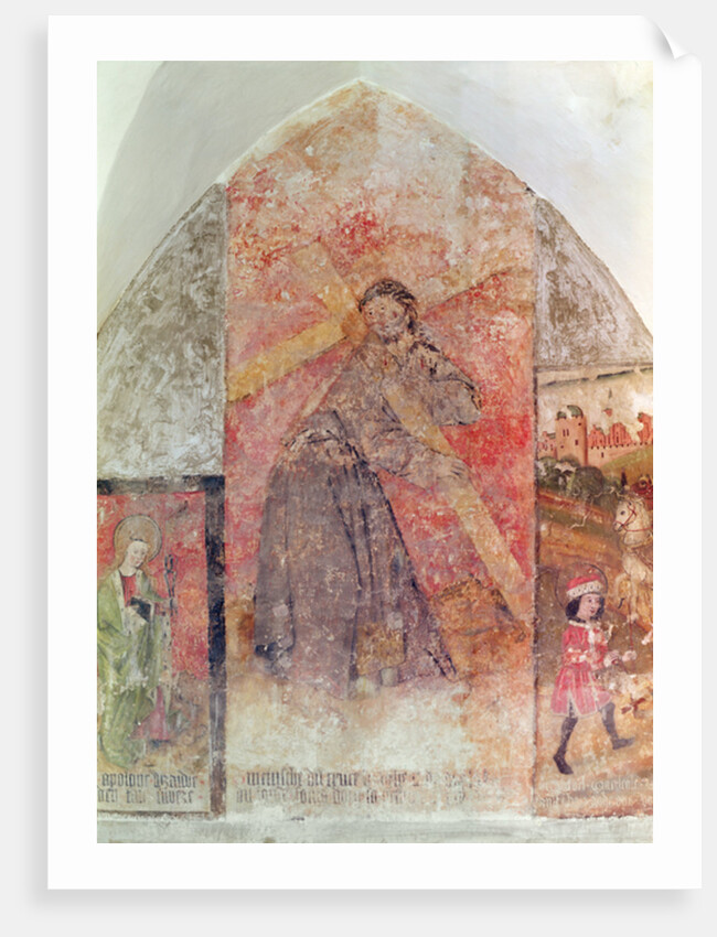 Christ carrying the cross, mural in the crypt, c.1480-1540 by School Flemish