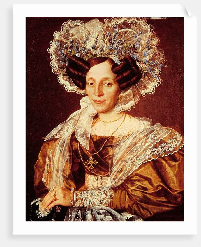 Portrait of Barbara Smetanova, mother of Federic Smetana by Antonin Machek