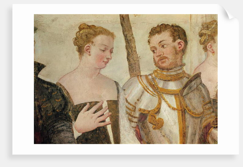 Invitation to the Dance, detail of two heads, 1570 by Giovanni Antonio Fasolo