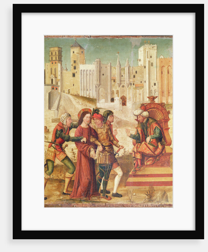 Christ before Herod, left panel from the Retable of the Passion, 1517-20 by Antonio Ronzen
