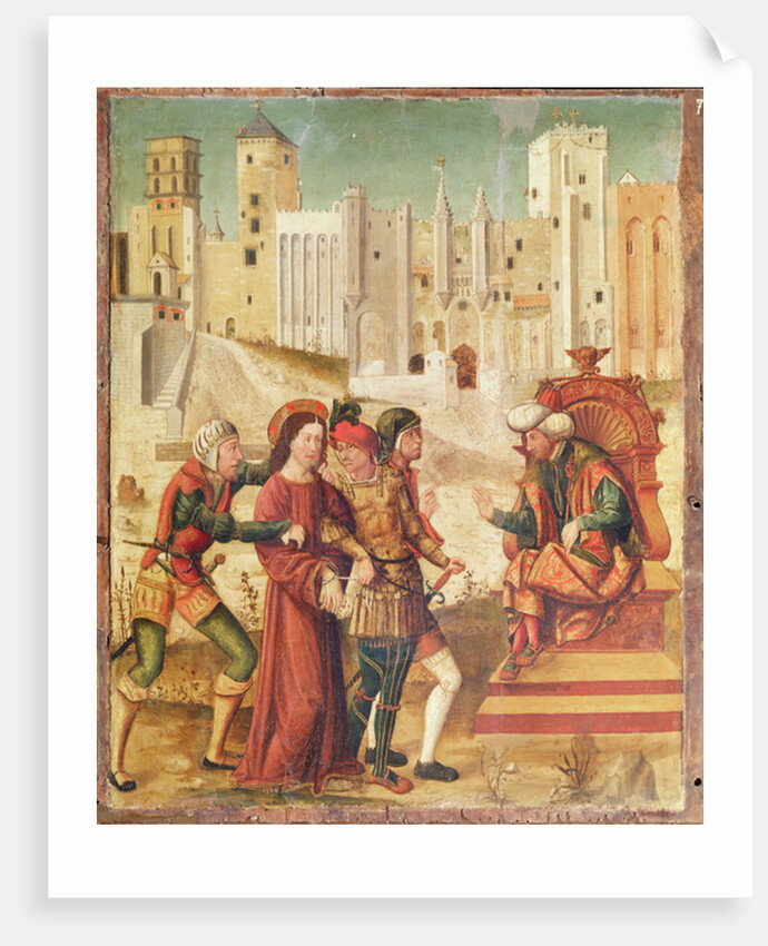 Christ before Herod, left panel from the Retable of the Passion, 1517-20 by Antonio Ronzen