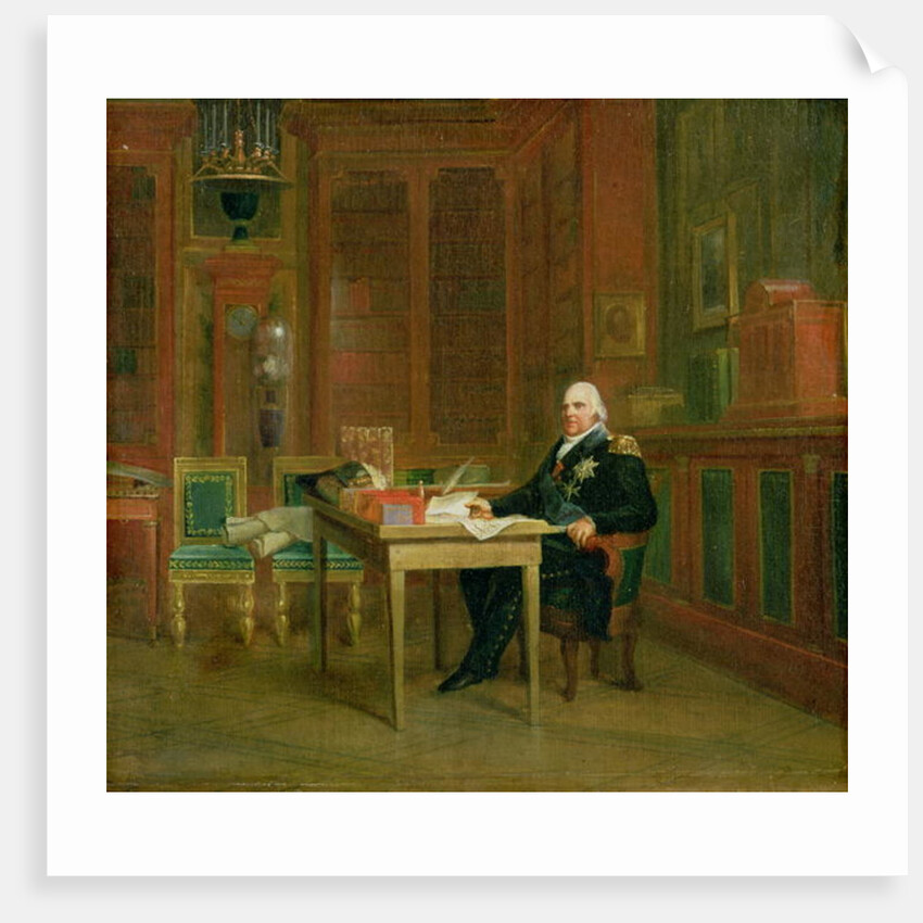 Louis XVIII in his Study at the Tuileries by Francois Pascal Simon Baron Gerard