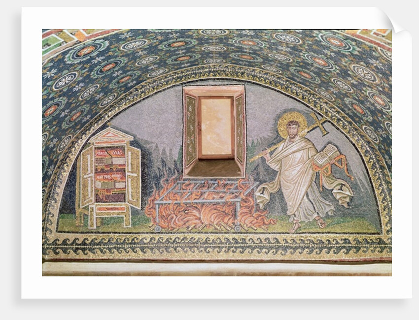 Probably Saint Lawrence, martyred on an iron grill by Byzantine School