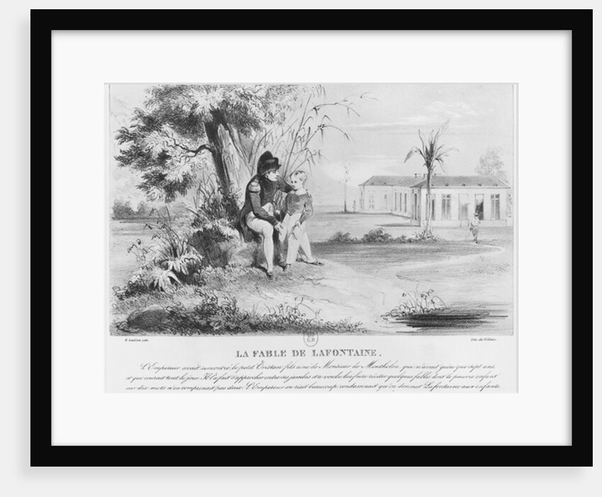 Napoleon I on the island of St. Helena, explaining the Fables of Jean de La Fontaine to Tristan de Montholon by Karl Loeillot-Hartwig