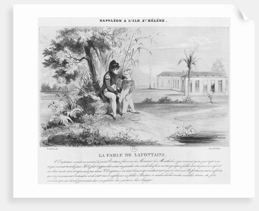 Napoleon I on the island of St. Helena, explaining the Fables of Jean de La Fontaine to Tristan de Montholon by Karl Loeillot-Hartwig