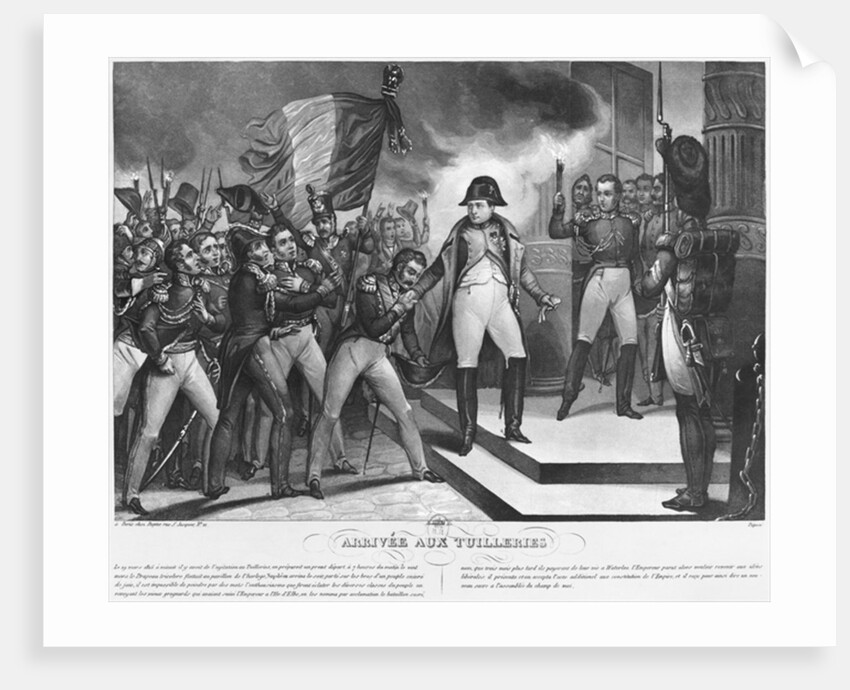 Napoleon I arriving at the Tuileries on 20th March 1815, Paris by French School