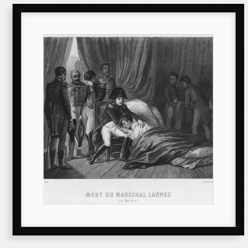 Last moments of Marshal Lannes, Duke of Montebello, at the battle of Essling on 22nd May 1809, engraved by Abraham Girardet by Denis-Auguste-Marie Raffet