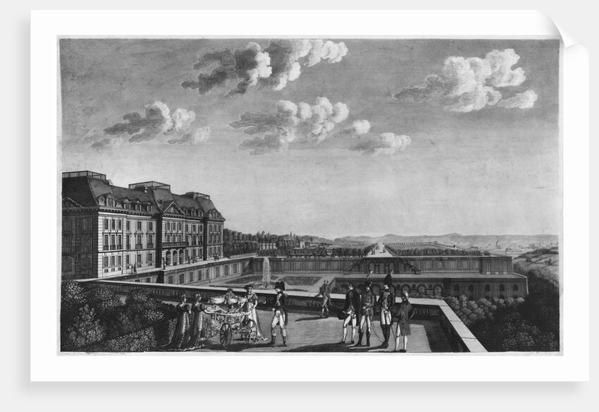 First steps of King of Rome on the terrace of Saint-Cloud by French School