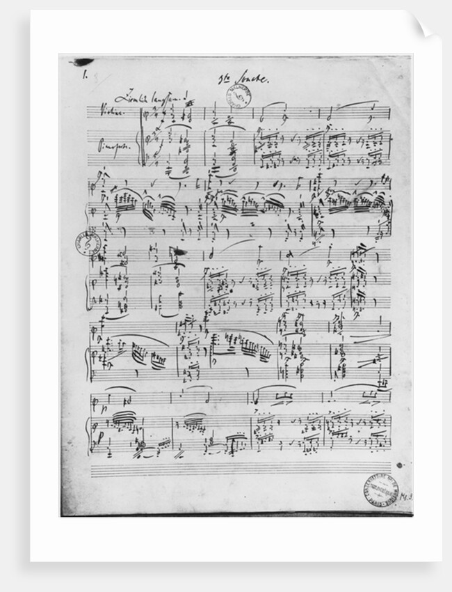 Third Sonata for piano and violin by Robert Schumann