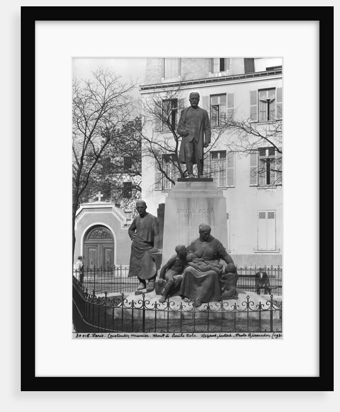 Monument to Emile Zola, avenue Emile Zola, Paris, c.1902-09 by Constantin Emile Meunier
