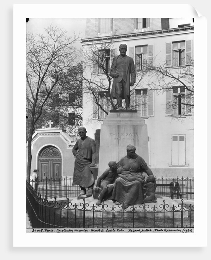 Monument to Emile Zola, avenue Emile Zola, Paris, c.1902-09 by Constantin Emile Meunier