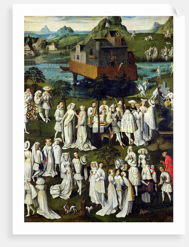 The Garden of Love at the Court of Philip the Good, in the Gardens of the Chateau de Hesdin in 1431 by French School