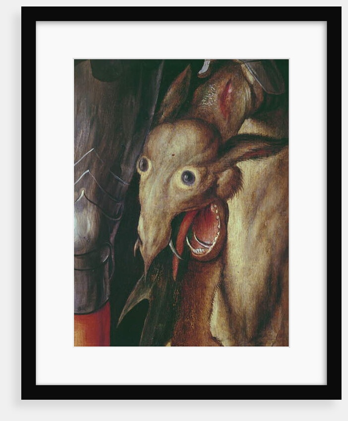 Paumgartner Altarpiece: detail of the Left Hand Wing, depicting the head of the dragon defeated by St. George, c.1500 by Albrecht Dürer or Duerer