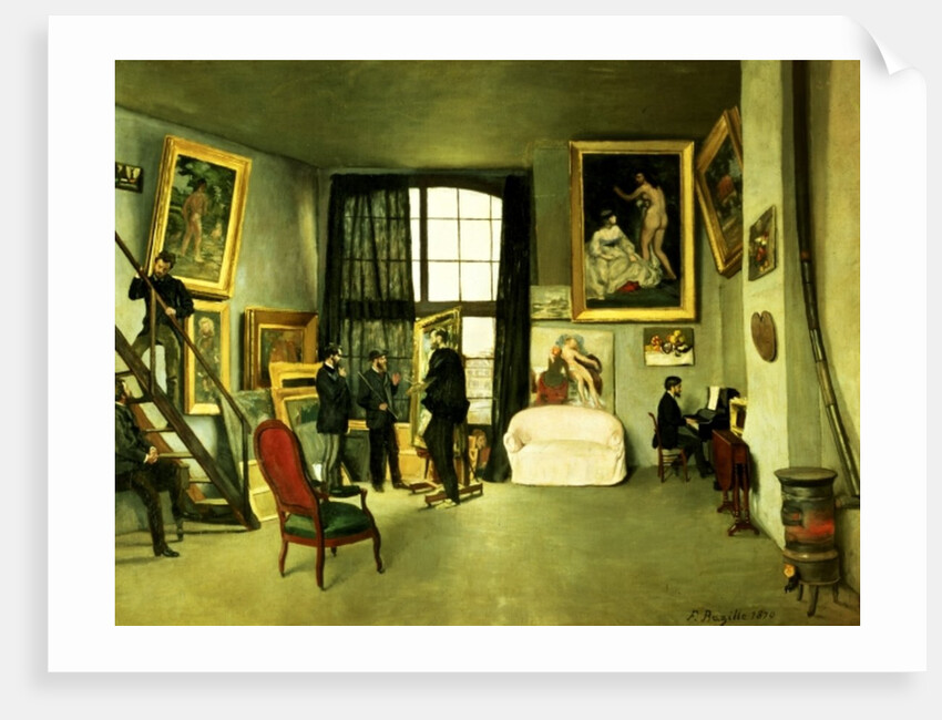 Bazille's Studio, 1870 by Jean Frederic Bazille