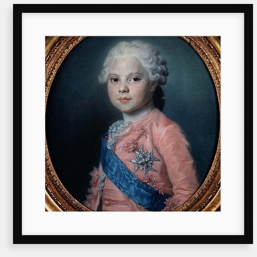 Portrait of Louis of France Count of Provence and future King Louis XVIII by Maurice Quentin de la Tour